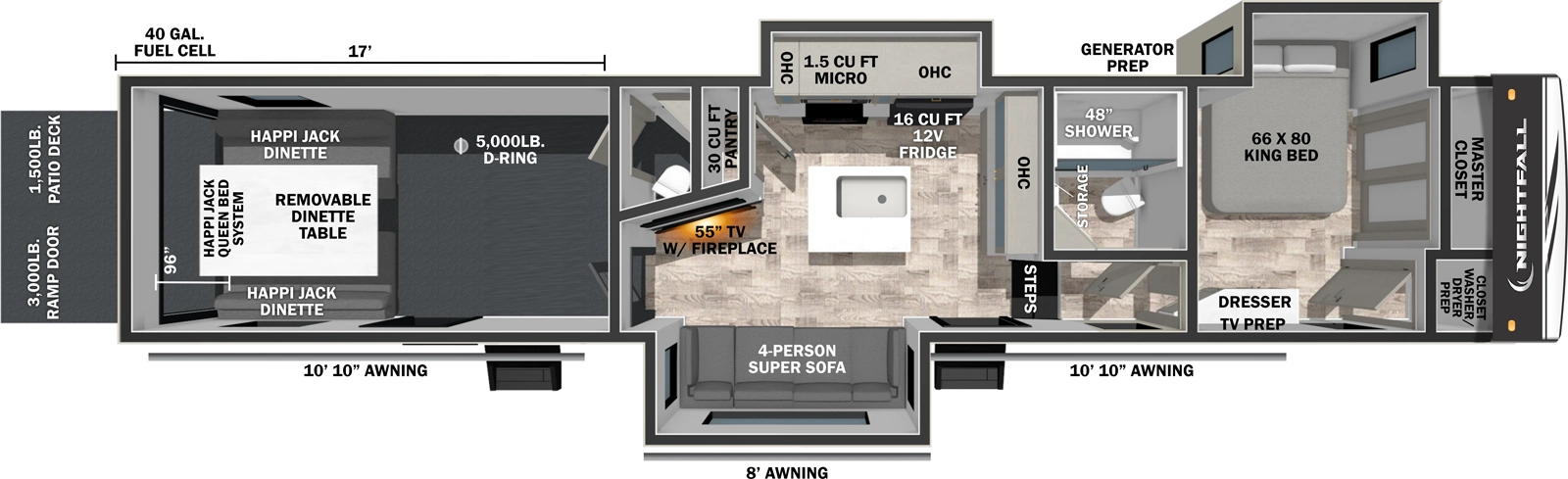 Nightfall 397NHD Floorplan